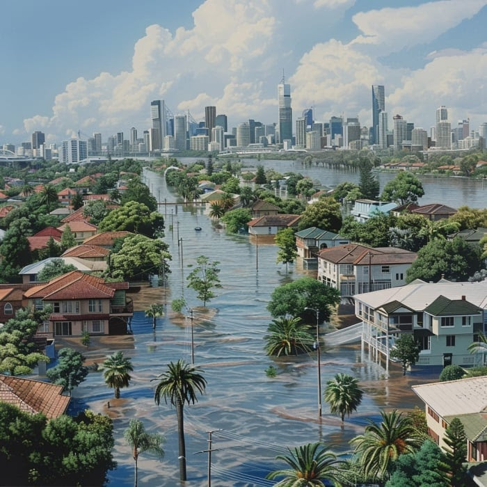Brisbane flood AI